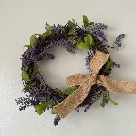 Lavender Grapevine Wreath Cottage-core Style - Picture 2 of 4